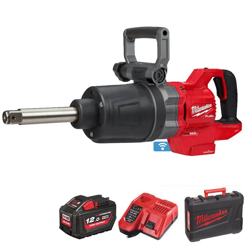 Milwaukee M18 Fuel 1"Dr D Handle Impact Wrench M18ONEFHIWF1D-121C