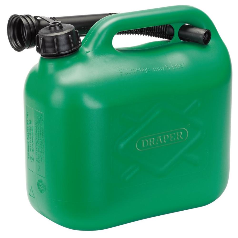 Draper Plastic Green Fuel Can, 5L 09052