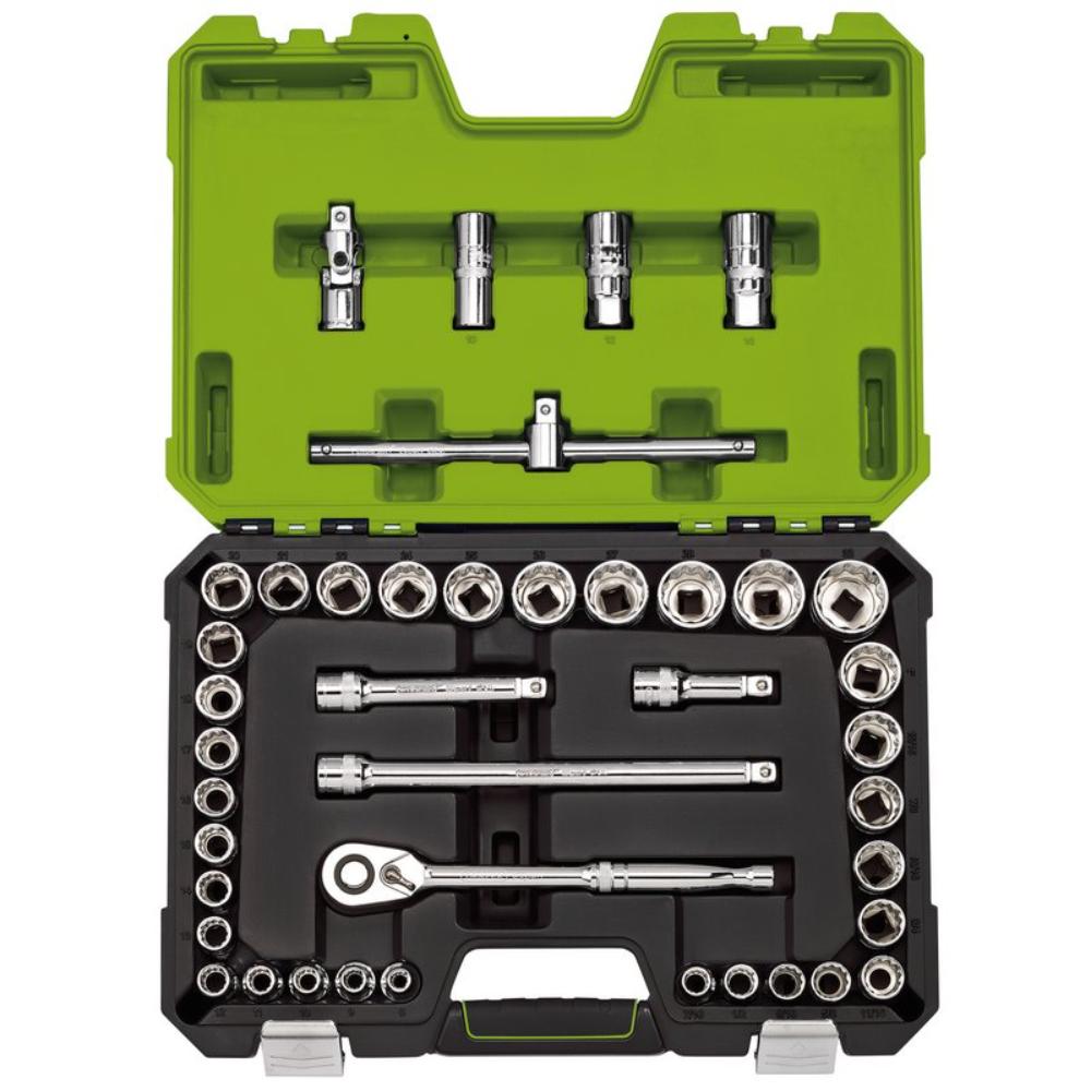 Draper Expert MM/AF Combined Socket Set 1/2" SQ. DR., GREEN (41 PIECE) 04465