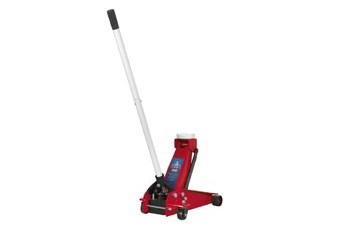 Sealey Trolley Jack Pro 3Ton 3290CX | Professional 3 Tonne jack with integral American cog-type release mechanism. | toolforce.ie