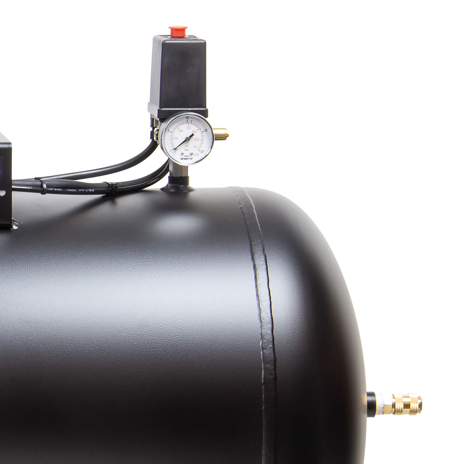 Reliable & Efficient Air Compressor – Featuring a cast iron barrel, oil-lubricated system, and multi-finned flywheel for superior cooling and longevity.