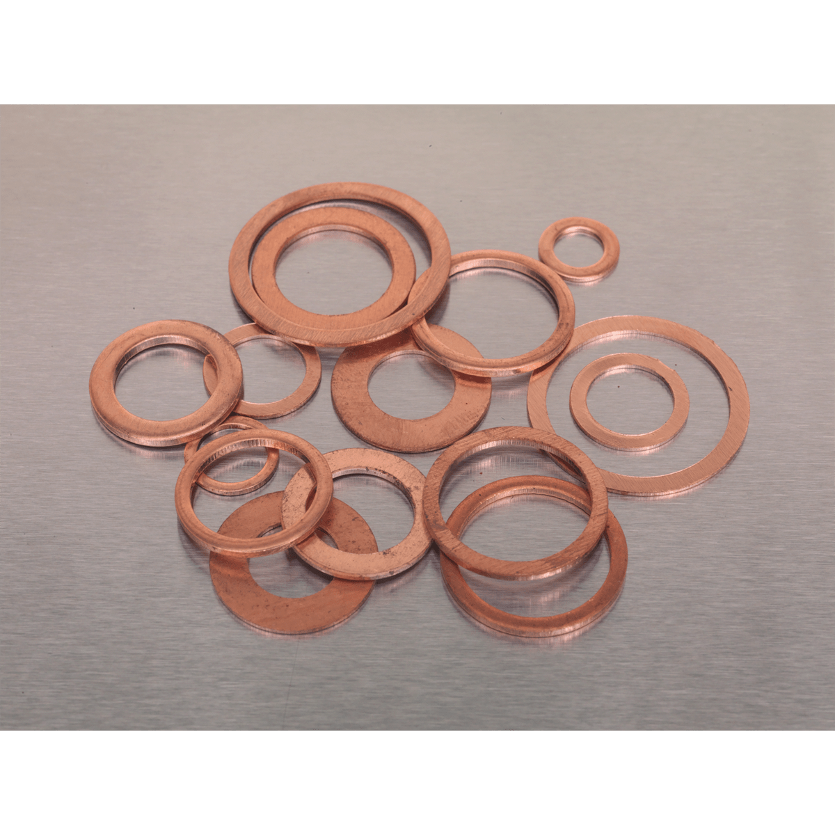 Sealey Diesel Injector Copper Washer Assortment 250pc - Metric AB027CW