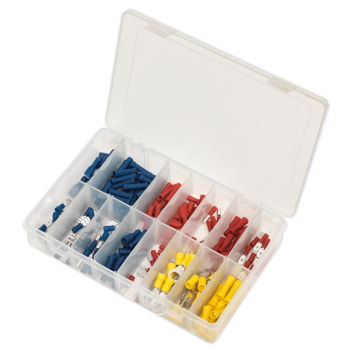 Sealey Crimp Terminal Assortment 200pc Blue, Red & Yellow AB038MT