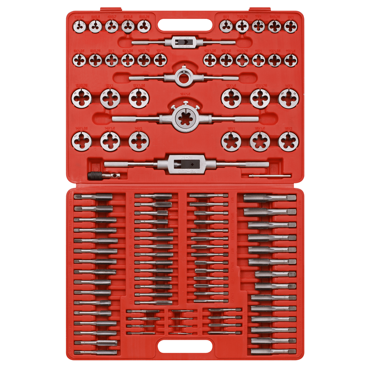 Tap & Die Set Metric 110pc | Precision machined, high quality alloy steel taps and dies. | toolforce.ie