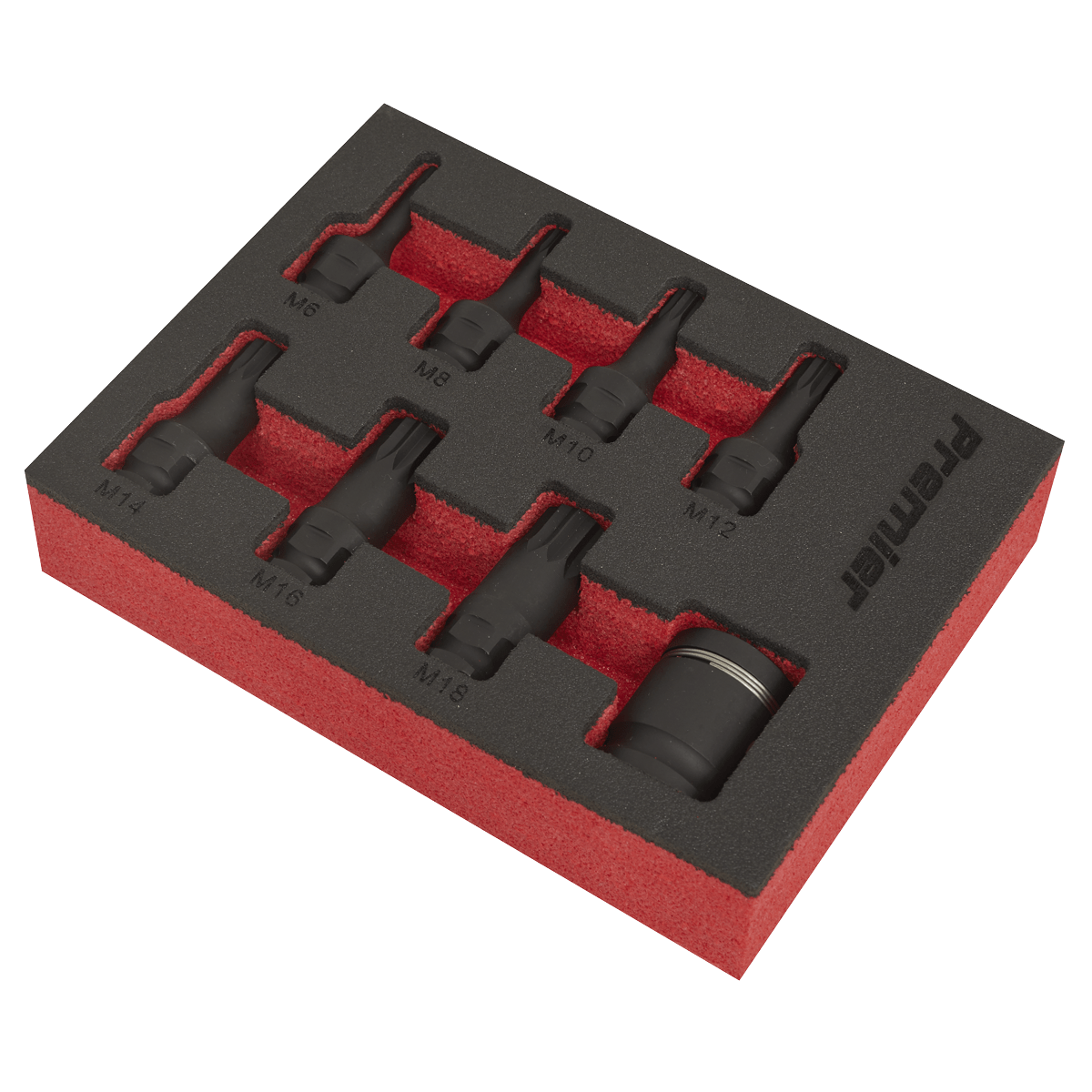 Sealey Impact Spline Socket Bit Set 8pc 3/8"Sq Drive AK5622