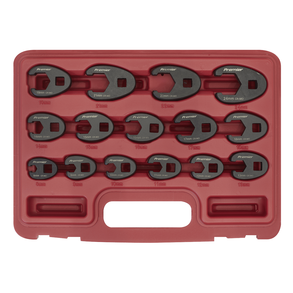 Sealey Crow's Foot Spanner Set 15pc 3/8"Sq Drive Metric AK5983