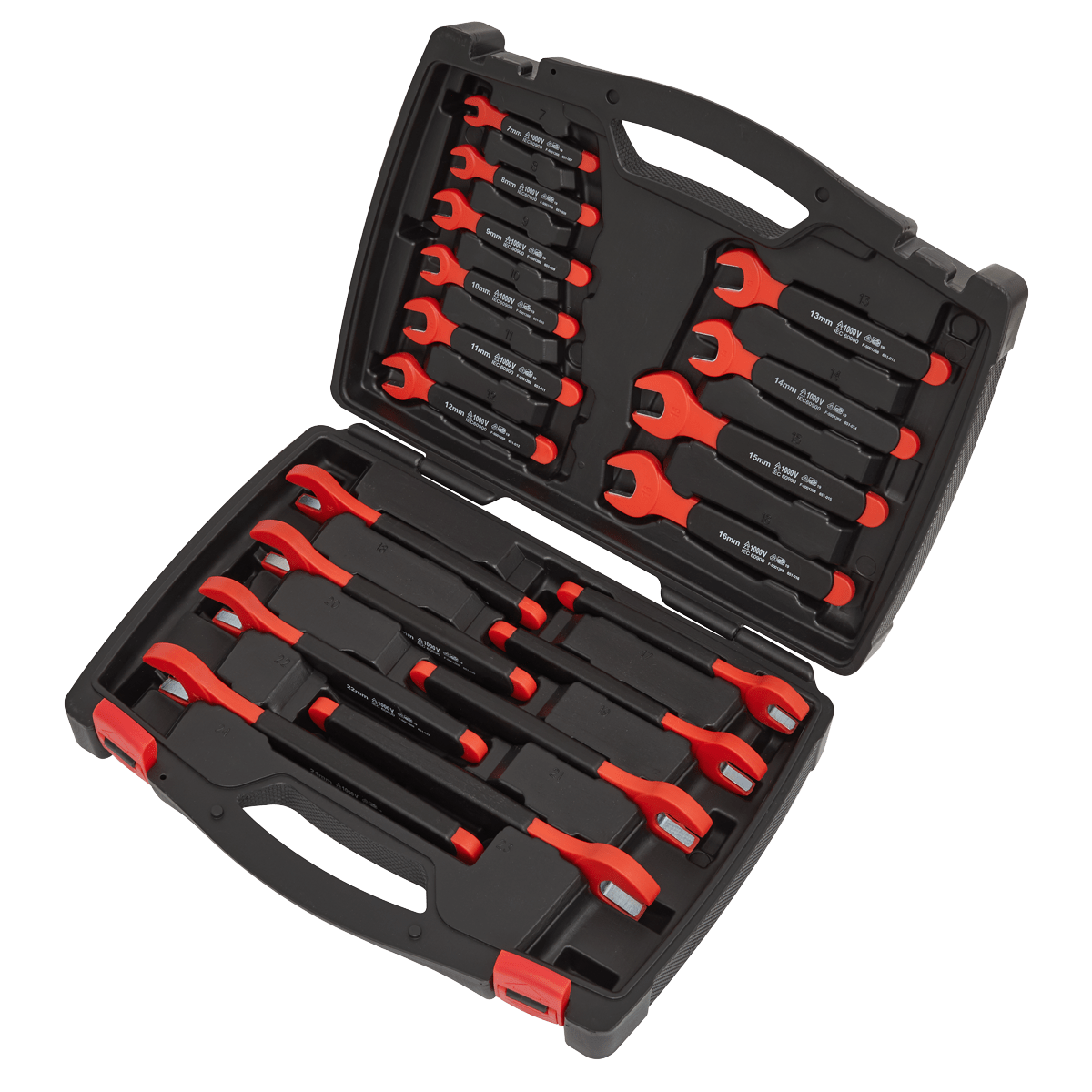 Sealey Insulated Open-End Spanner Set 18pc VDE Approved AK63172