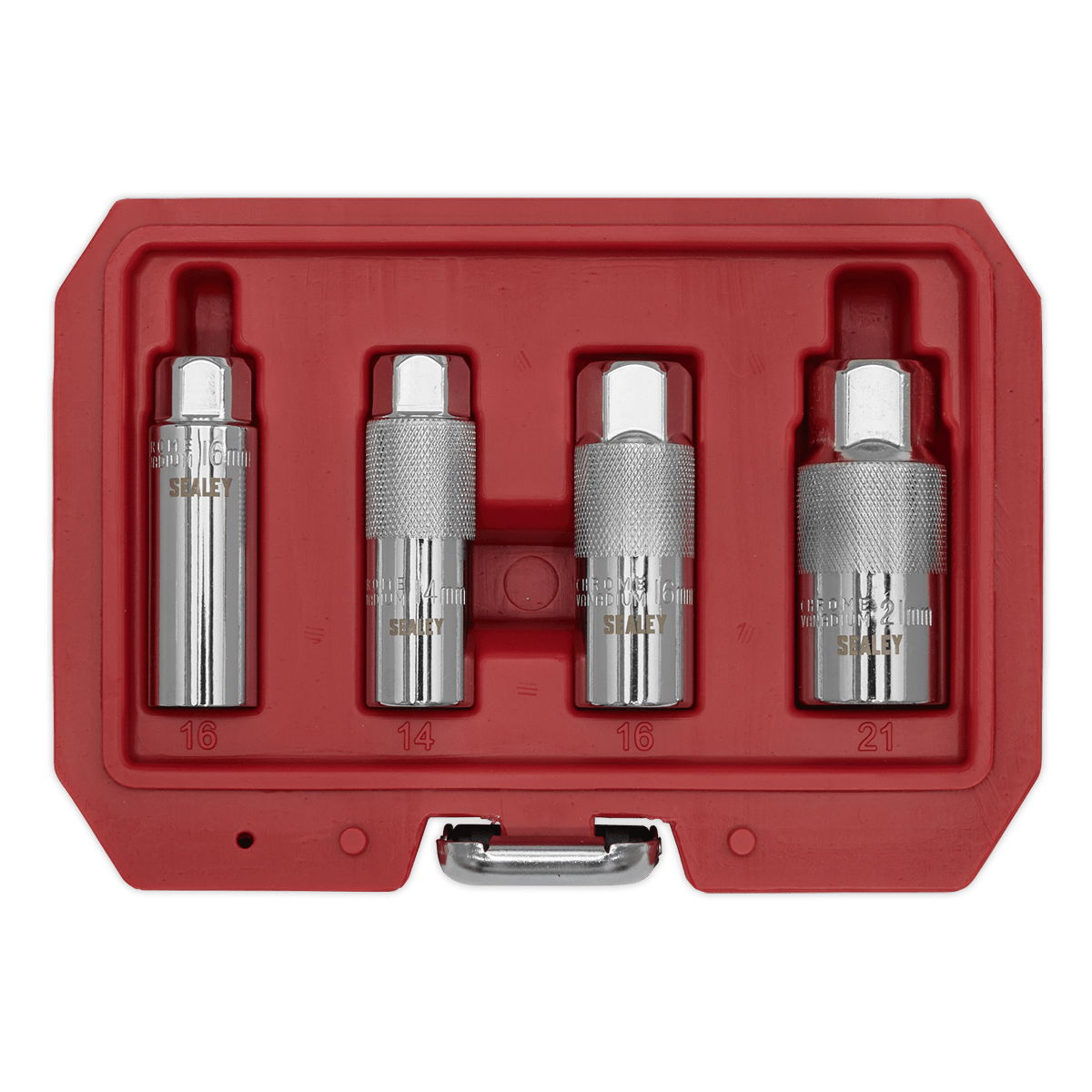 Sealey Magnetic Spark Plug Socket Set 4pc 3/8"Sq Drive AK65561