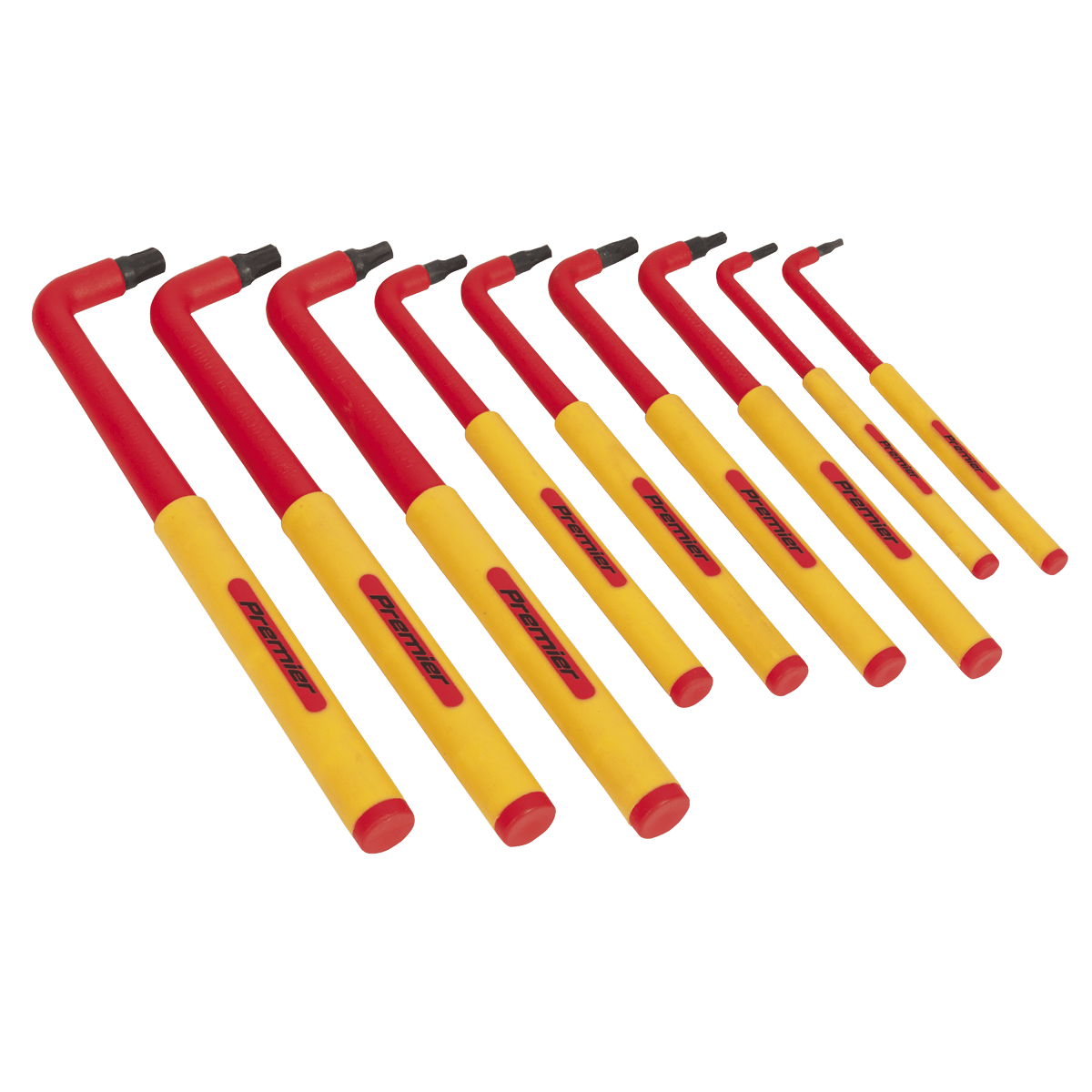 TRX-Star* Key Set 9pc Extra-Long VDE | Manufactured from heat treated and hardened S2 steel with a chemically blackened finish for resistance to corrosion. | toolforce.ie