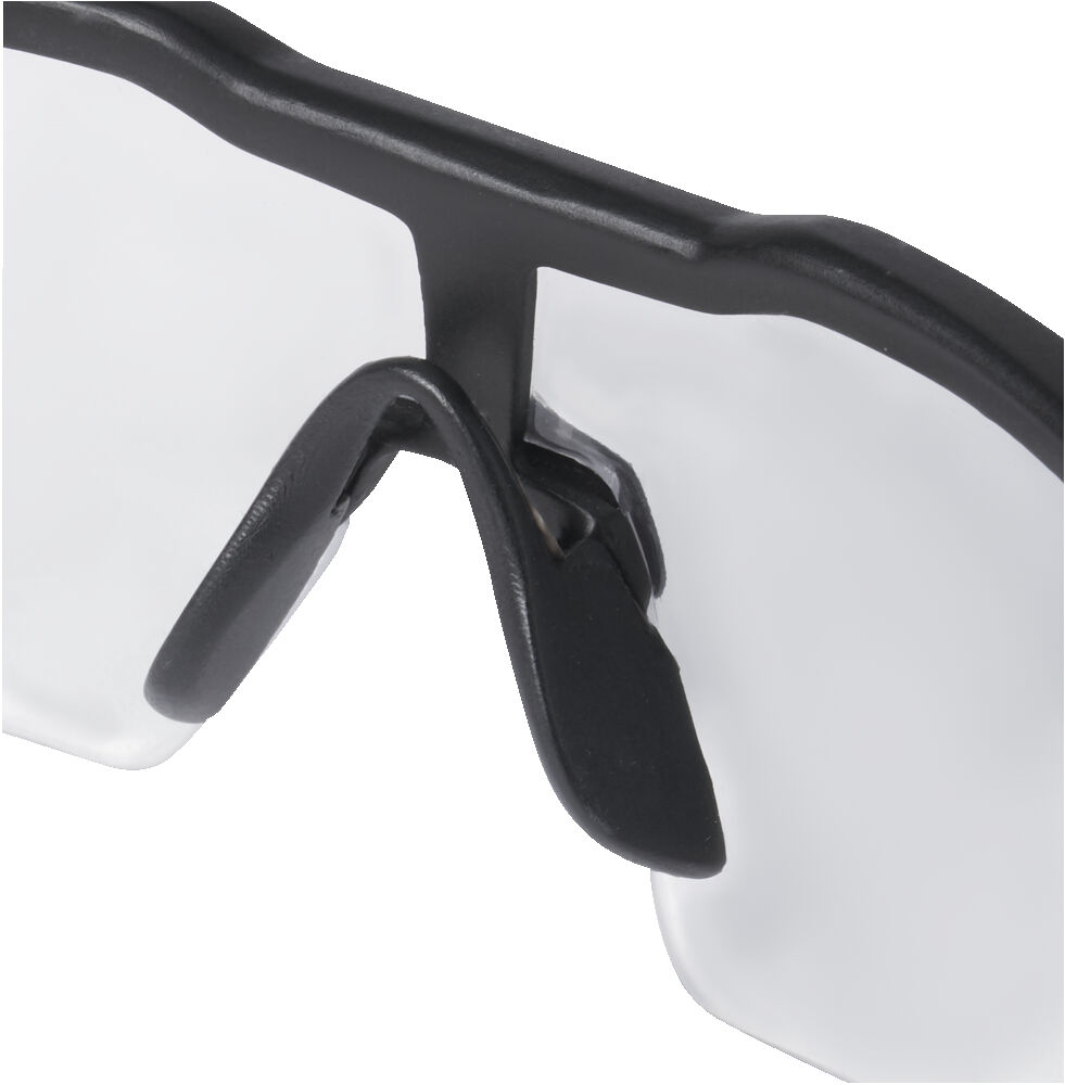 Milwaukee Safety Glasses Clear, Flexible nose bridge.