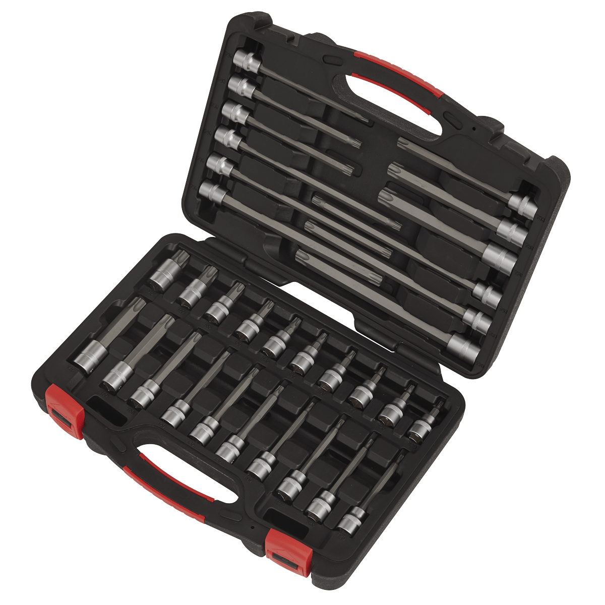 TRX-Star* Socket Bit Set 32pc 3/8"Sq Drive - Platinum Series | Drop-forged Chrome Vanadium steel sockets with S2 steel TRX-Star* bits. | toolforce.ie