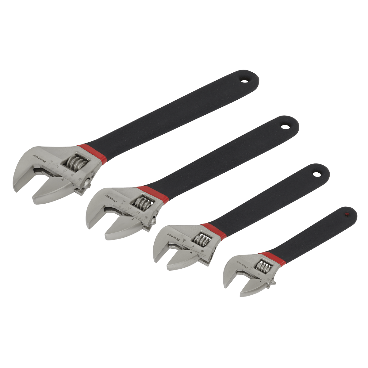 Sealey Adjustable Wrench Set 4pc Ni-Fe Finish AK9935