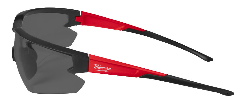 Milwaukee Safety Glasses Tinted, Safety glasses designed with Anti-Fog and anti-scratch lenses.