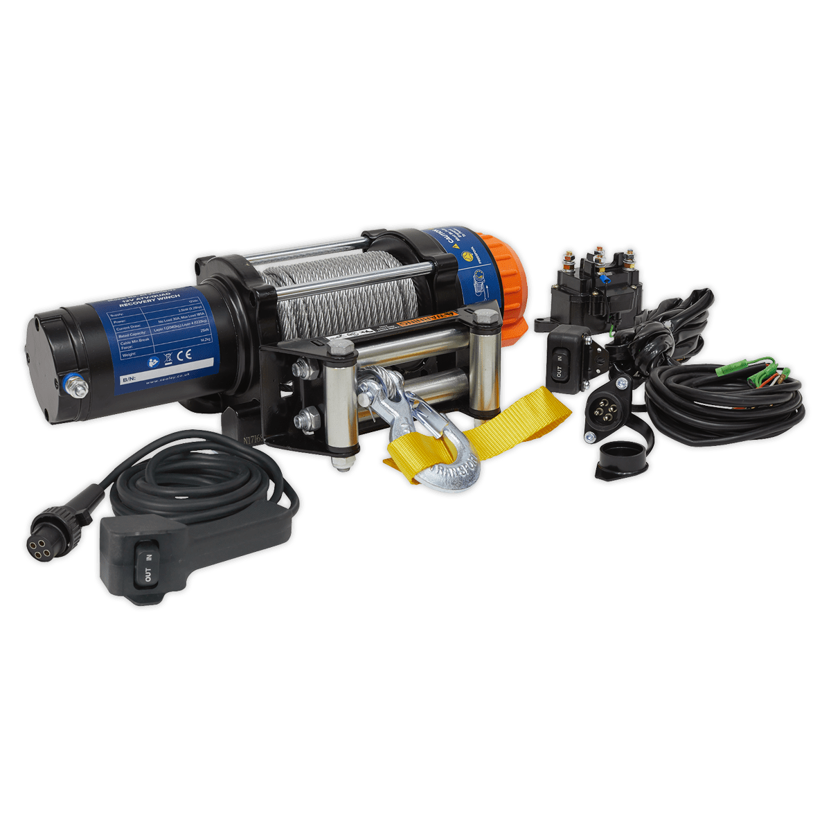 ATV/Quad Recovery Winch 2040kg (4500lb) Line Pull 12V | Suitable for ATV and quadbike mounting, these high-speed winches offer a combination of performance with durability. | toolforce.ie