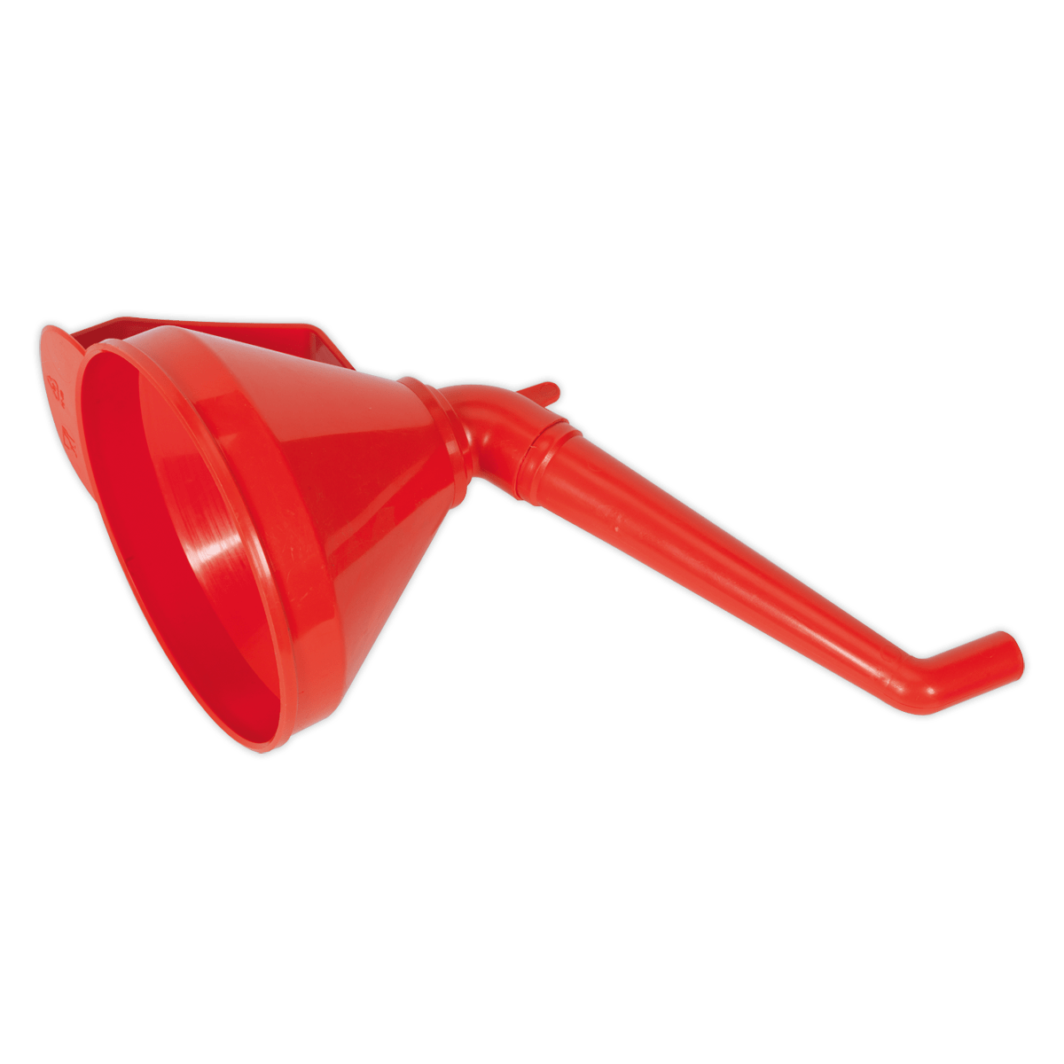 Funnel with Fixed Offset Spout & Filter Medium ¯160mm | Polyethylene funnel resistant to oil, fuel and some acids. | toolforce.ie