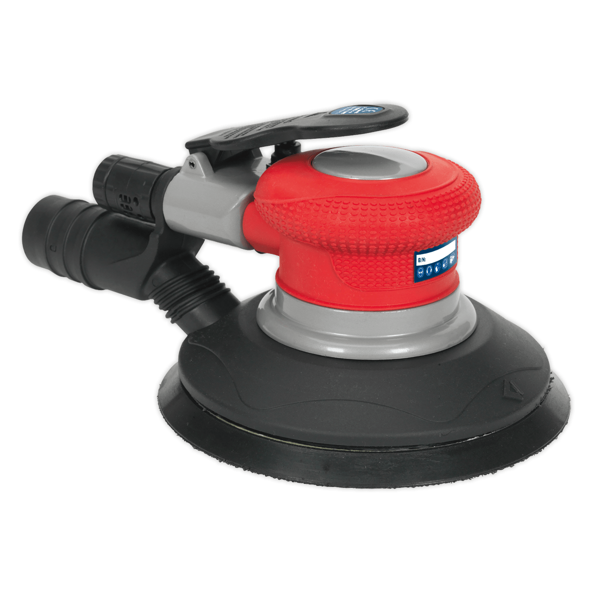 Air Palm Random Orbital Sander ¯150mm Dust-Free | Variable speed control lever for quick adjustment to suit workpiece. | toolforce.ie