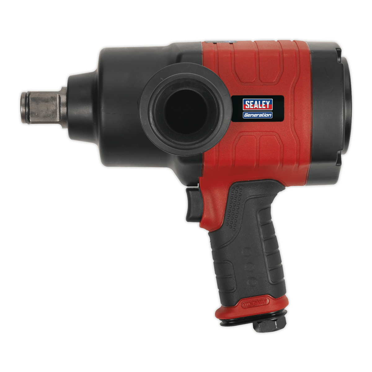 Air Impact Wrench 1"Sq Drive - Twin Hammer | Combination of composite materials, alloyed metals and twin hammer design result in a lightweight, durable and powerful air impact wrench. | toolforce.ie