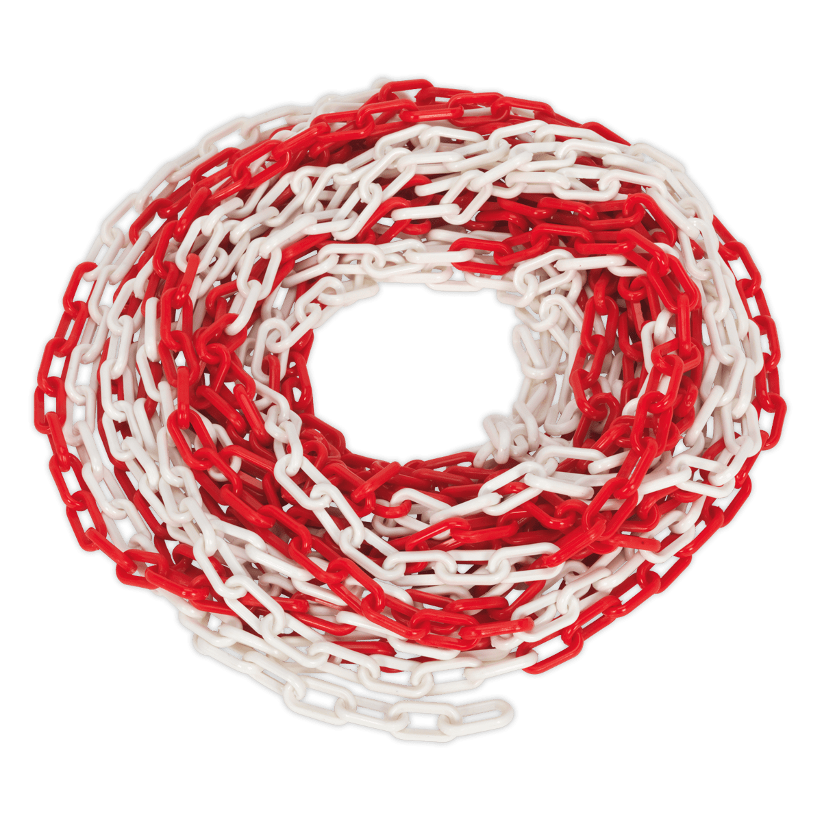 Sealey Safety Chain Red/White 25m x 6mm HSC25M