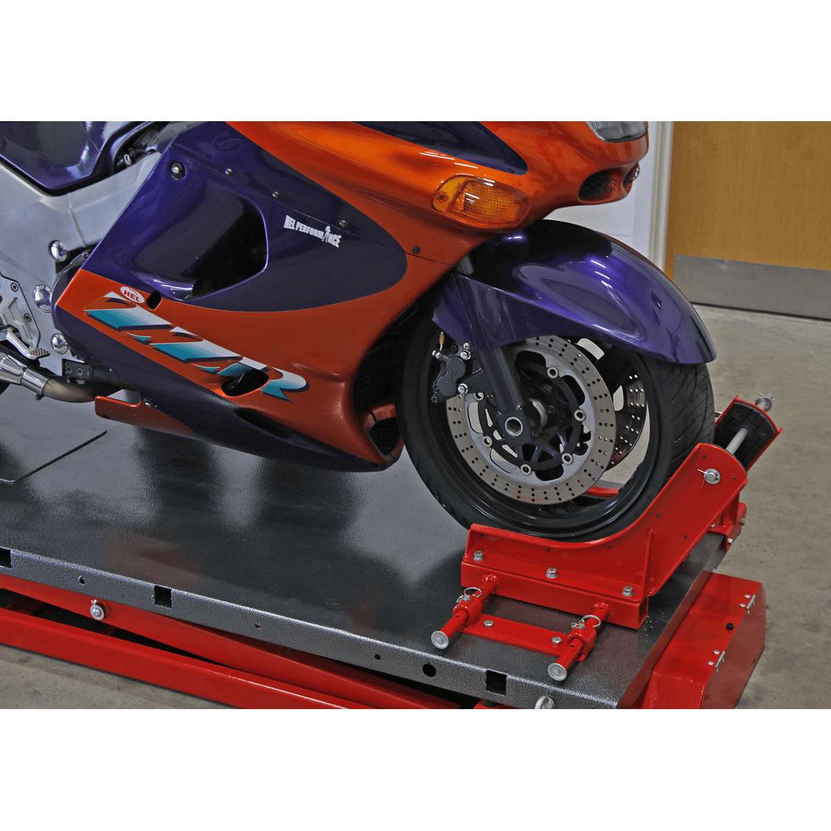 Motorcycle Lift 680kg Capacity Heavy-Duty Electro/Hydraulic | All steel construction with a 680kg capacity powered by 230V Electro/Hydraulic lifting system for simple, fast operation. | toolforce.ie