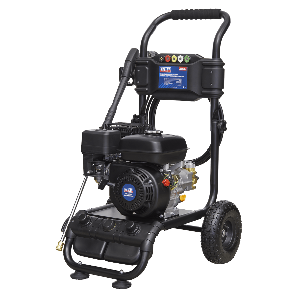 Sealey Pressure Washer 220bar 540L/hr 6.5hp Petrol PWM2500