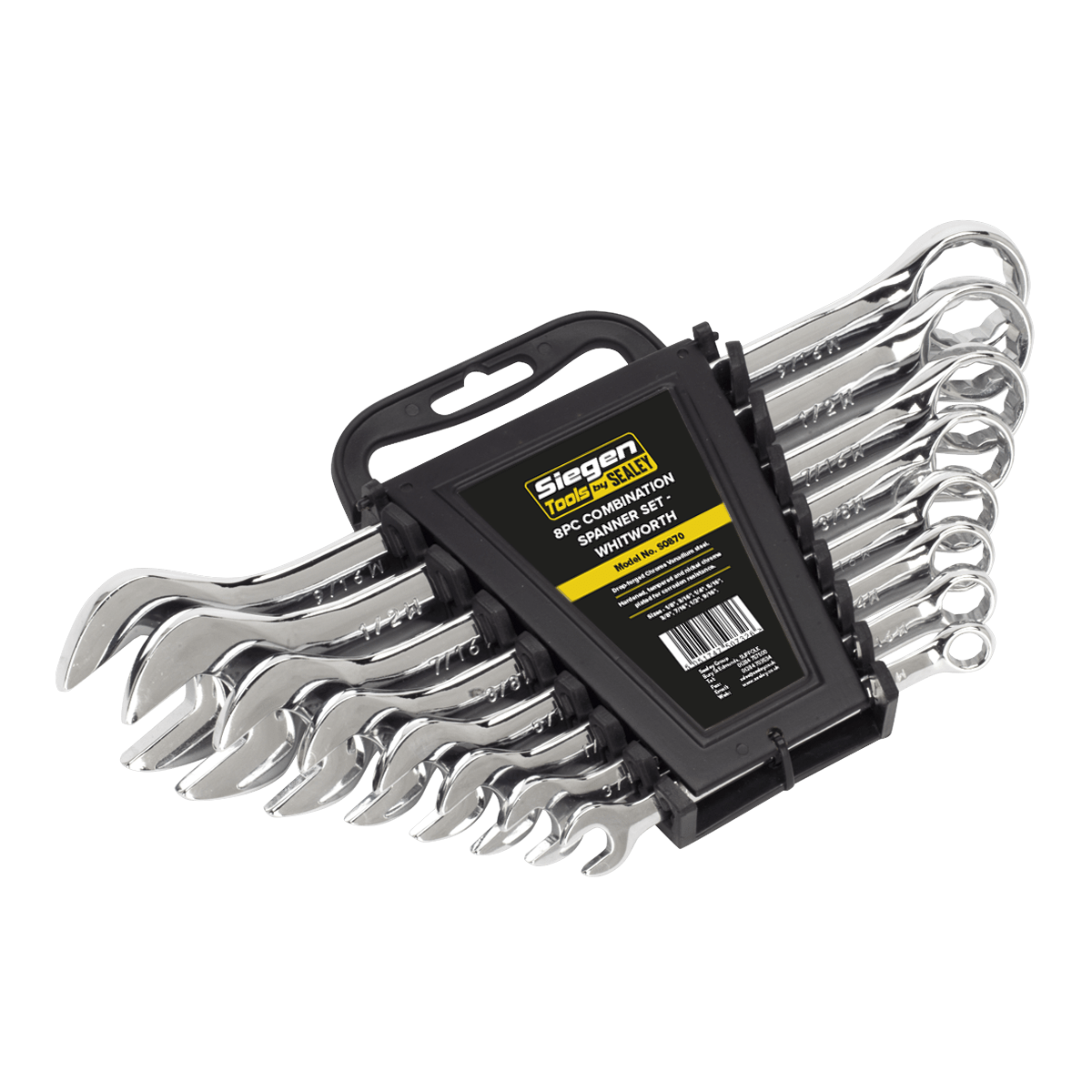 Combination Spanner Set 8pc Whitworth | Drop-forged Chrome Vanadium steel combination spanners. | toolforce.ie