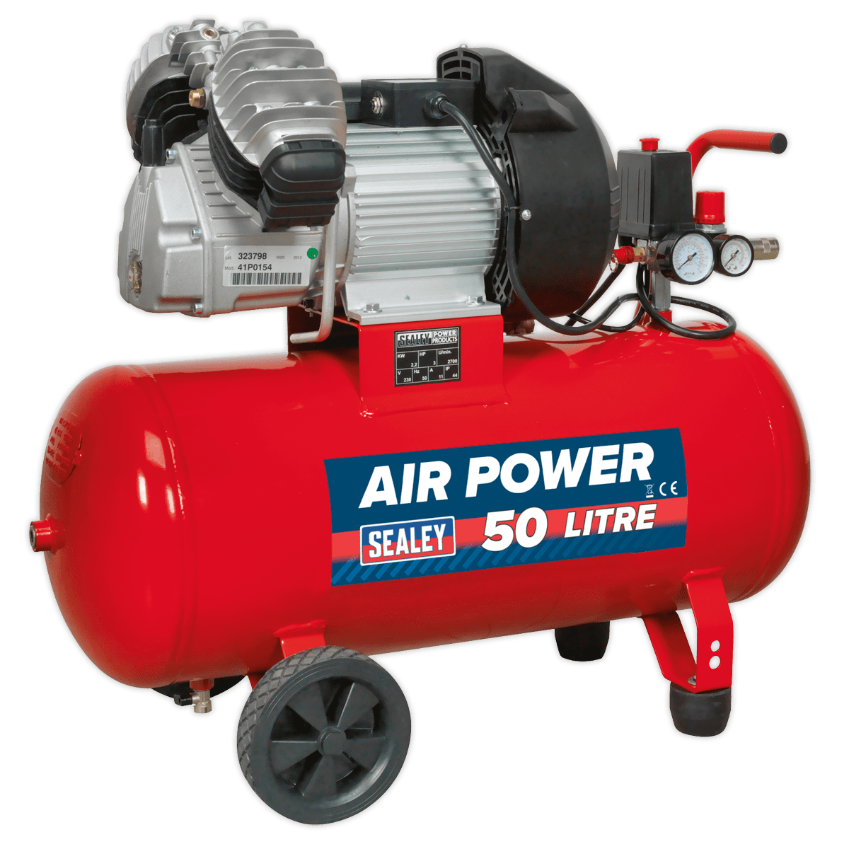 Sealey Air Compressor 50L V-Twin Direct 