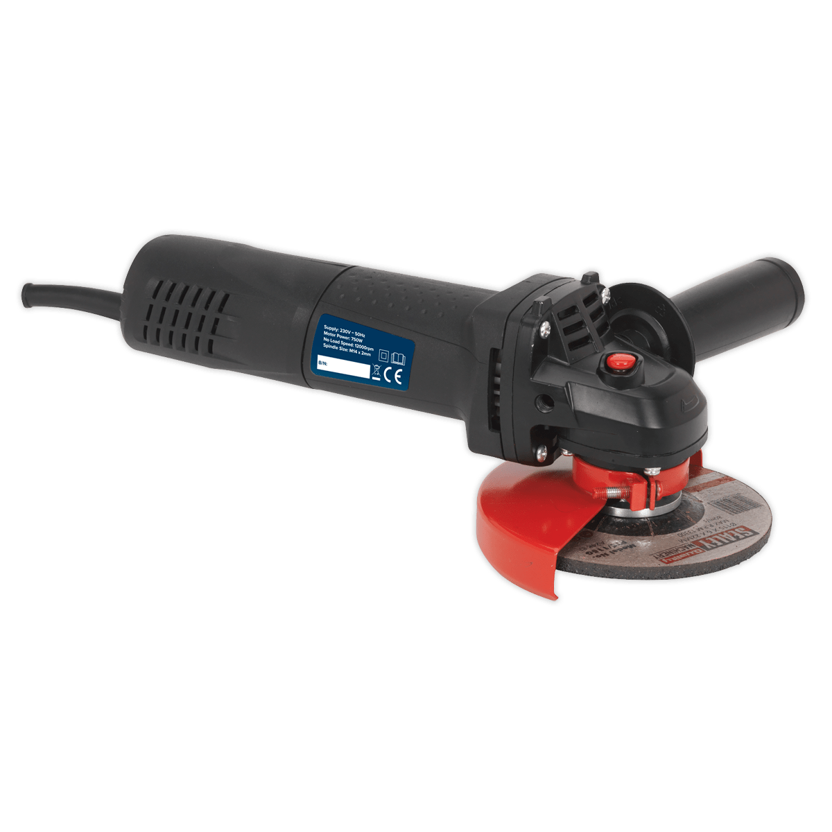 Sealey Angle Grinder 115mm 750W/230V Slim Body SGS115