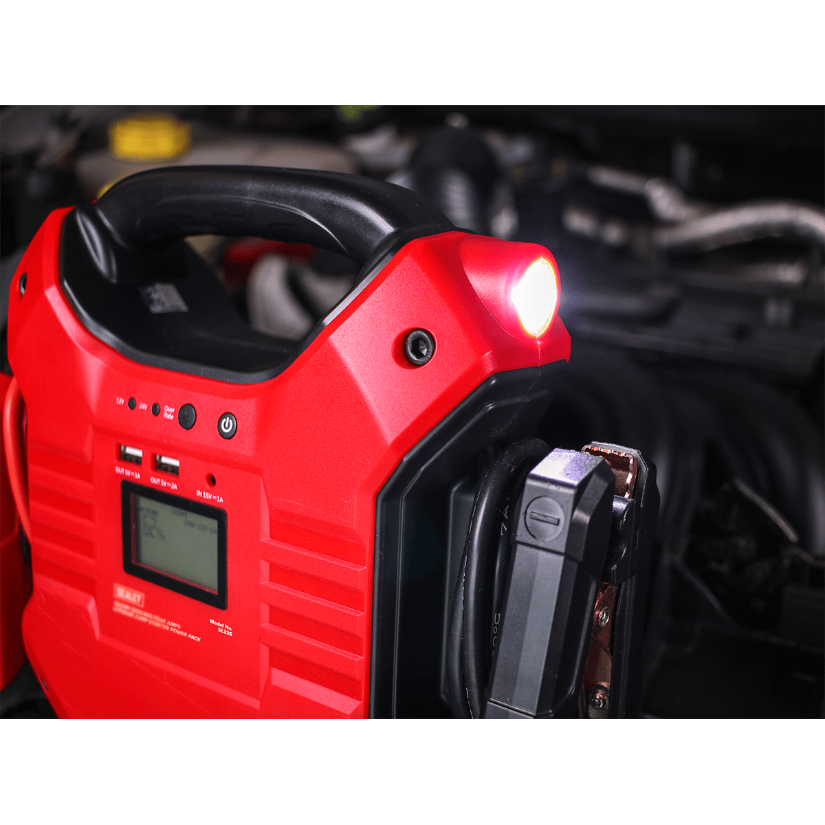 Jump Starter Power Pack Lithium-ion Phosphate (LiFePo4) 12/24V 1200/450 Peak Amps | Fully protected against reverse charging and overload. | toolforce.ie