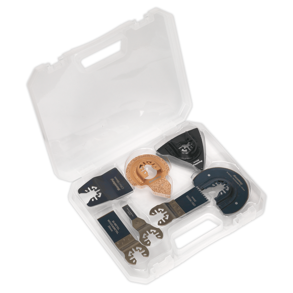 Multi-Tool All-Purpose Blade Set 7pc | Set of seven universal quick change multi-tool attachments designed to perform a range of tasks. | toolforce.ie
