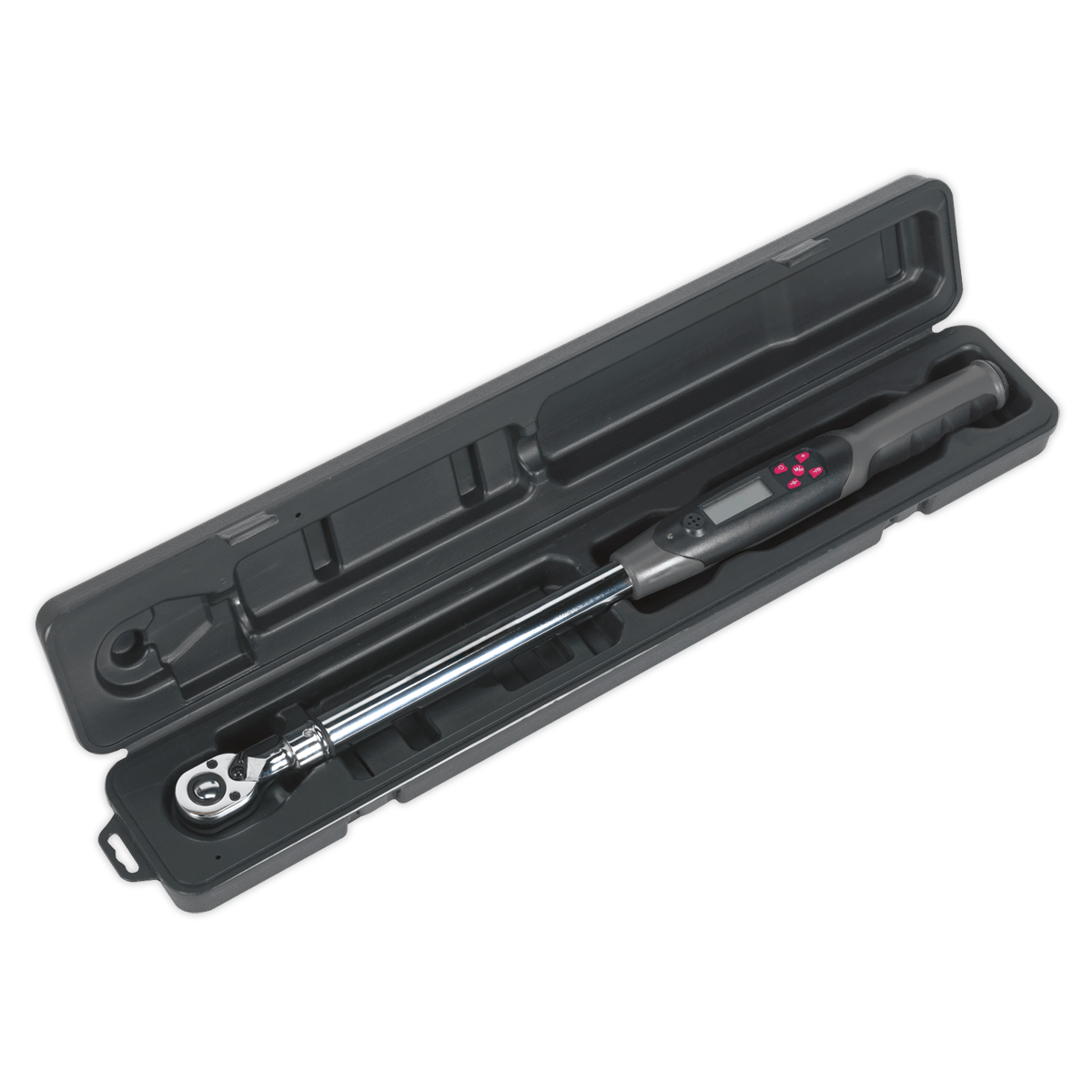 Angle Torque Wrench Digital 1/2"Sq Drive 20-200Nm(14.7-147.5lb.ft) | Rugged and resilient digital torque wrench suitable for workshop and factory use. | toolforce.ie