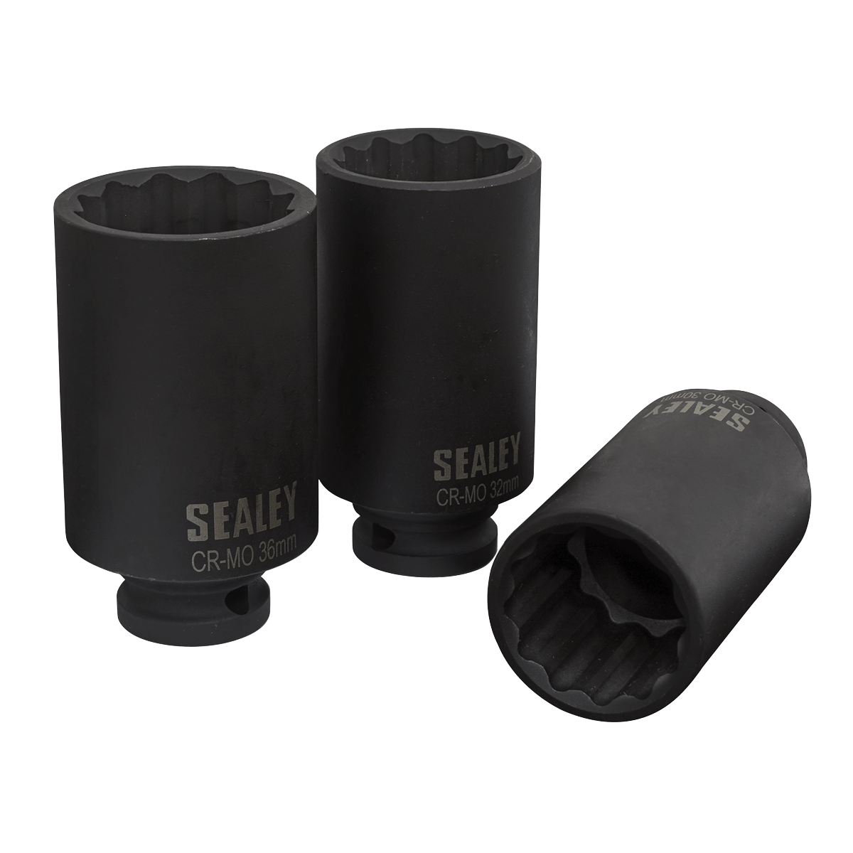 Sealey Impact Hub Nut Socket Set 3pc 12-Point 1/2"Sq Drive SX051