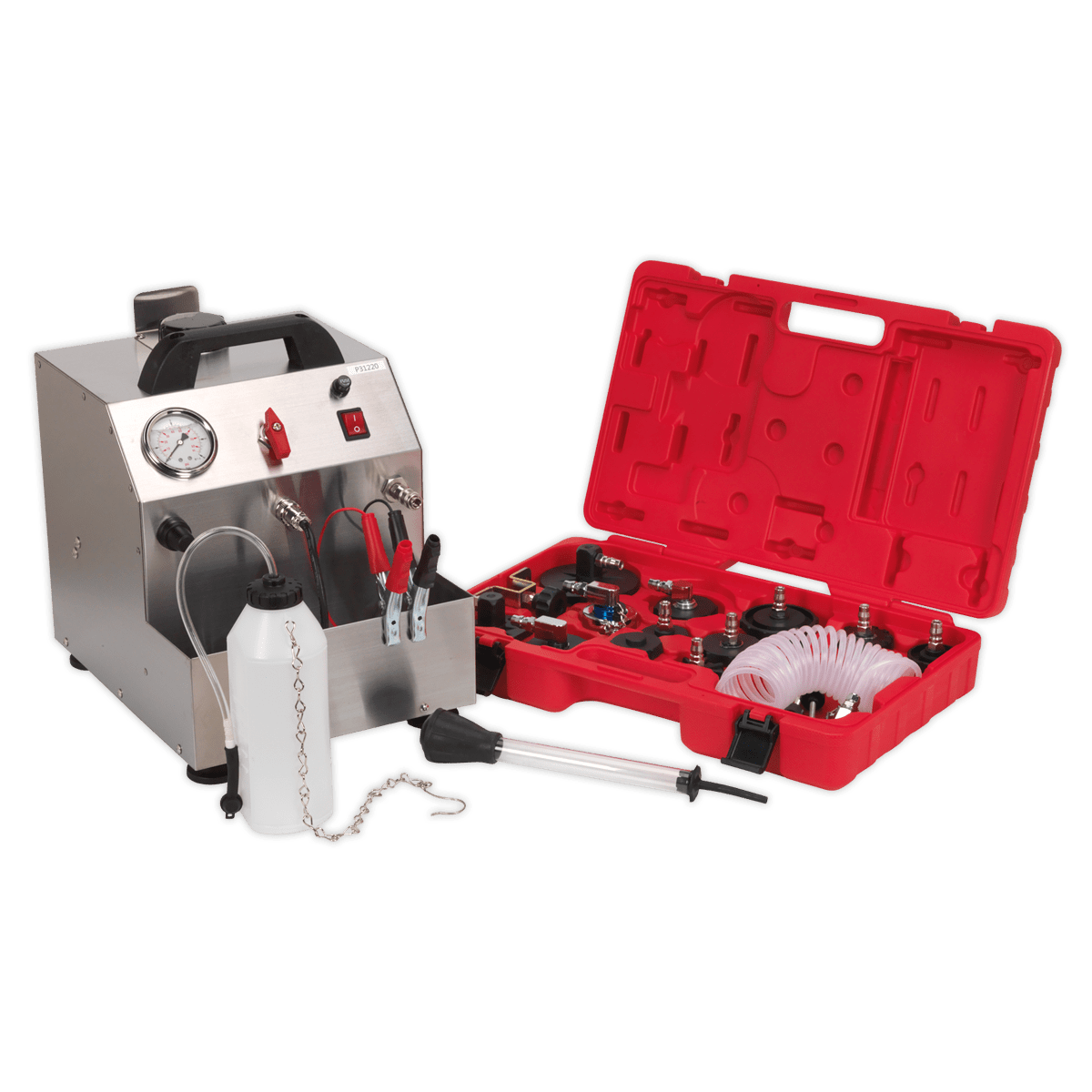 Brake & Clutch Pressure Bleeder Kit 12V | Powered by the vehicle's own 12V battery. | toolforce.ie