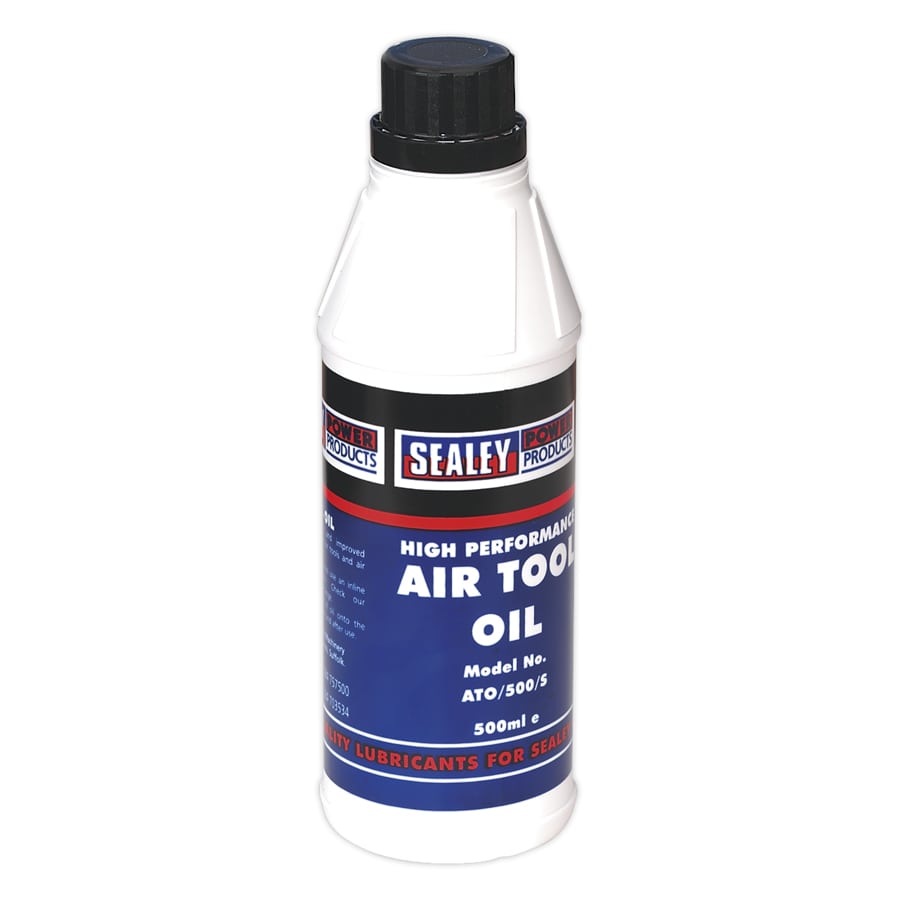 Sealey Air Tool Oil 500ml ATO500S | Maintain your air tools with a quality high performance air tool oil containing mineral lubricants and detergents. | toolforce.ie