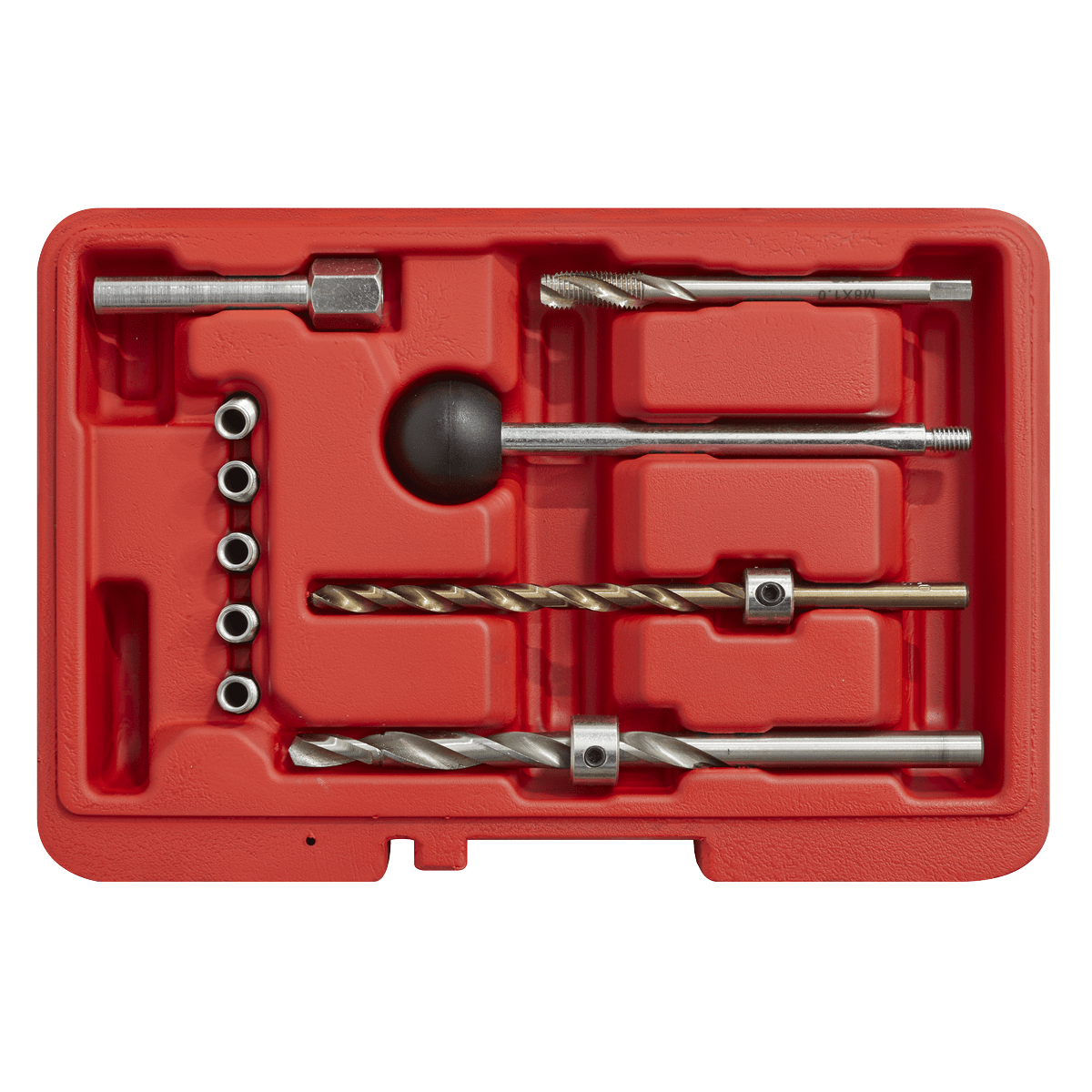 Mercedes CDi Injector Stud Repair Kit | Threaded insert repair kit for Mercedes CDi engine Injector clamping bolt. | toolforce.ie