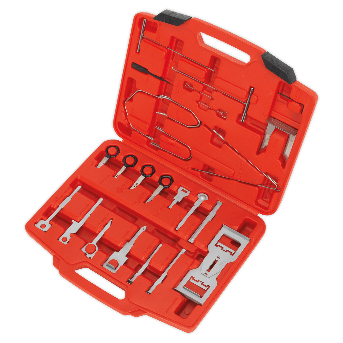 Radio Release Tool Set 46pc | Comprehensive set of tools for release and removal of in-car entertainment units on popular vehicles. | toolforce.ie