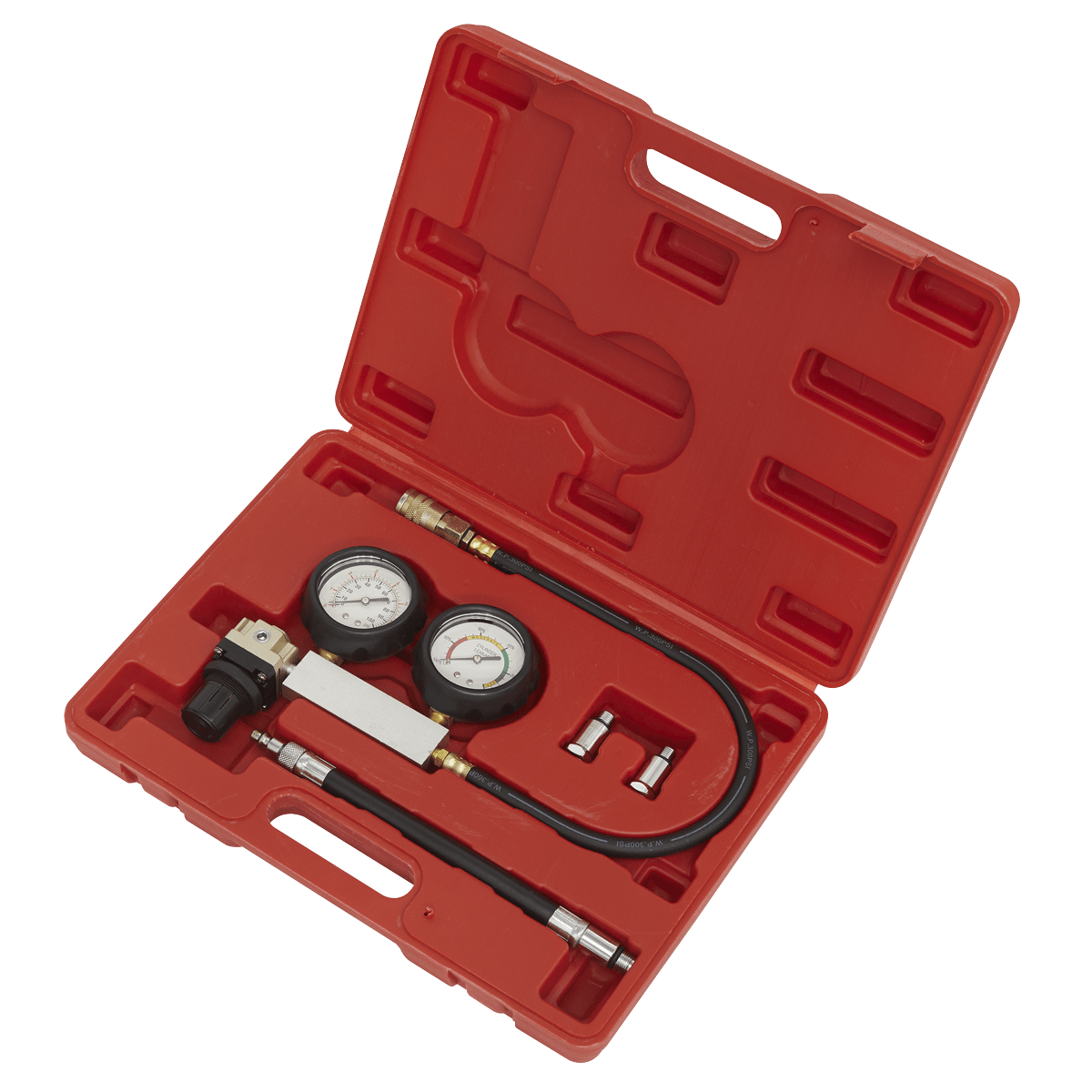 Cylinder Leakage Tester - 2-Gauge | Designed to detect a variety of common engine faults including: worn piston rings, worn valves, cylinder head cracks and blown head gaskets. | toolforce.ie