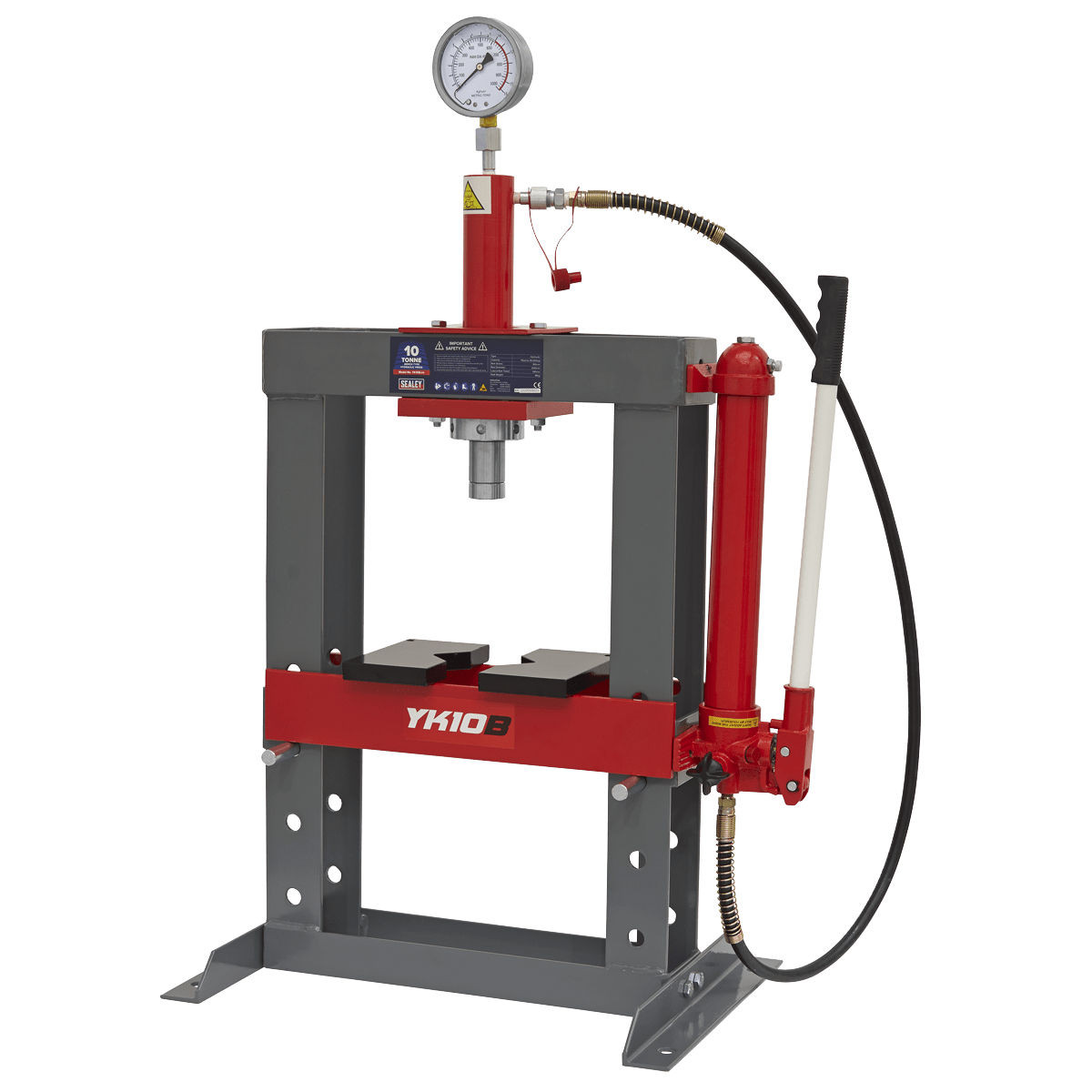 Hydraulic Press 10tonne Bench Type | High quality industrial press, supplied with pressure gauge, ideal for pressing, bending and extruding. | toolforce.ie