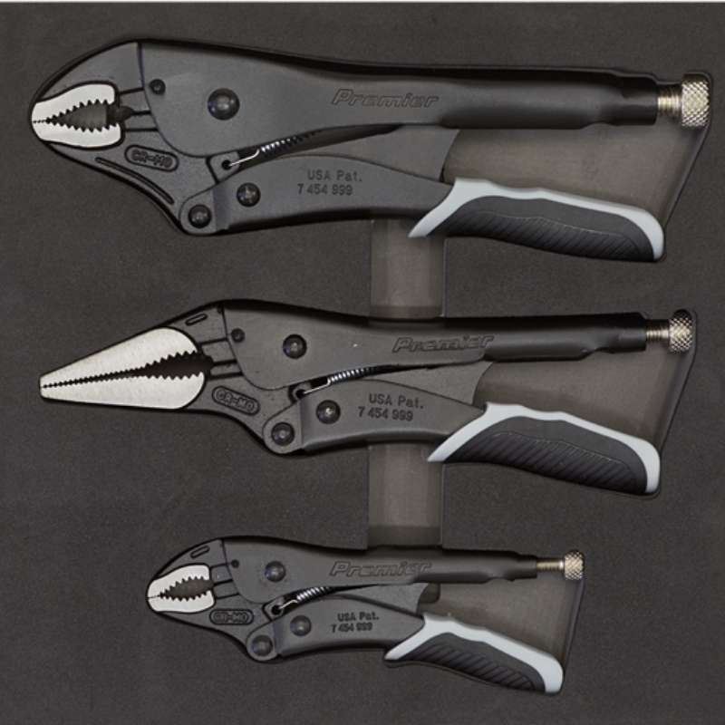 Feature one-hand, no-pinch, quick release grip which provides comfort and control, reducing hand fatigue and are much easier to use than traditional style locking pliers