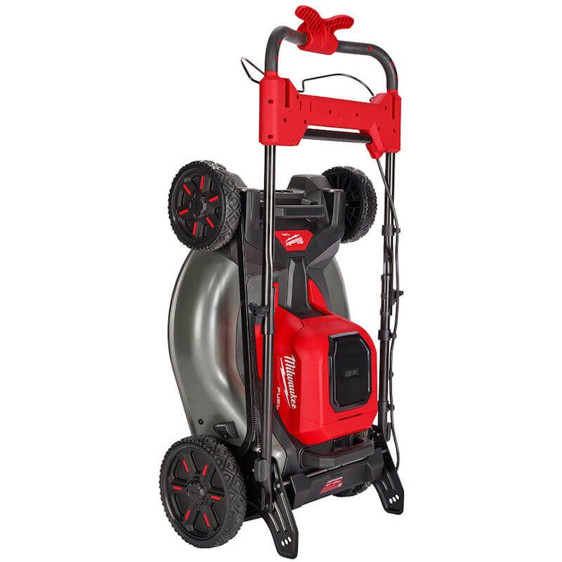 Milwaukee battery powered lawnmower is easy to store