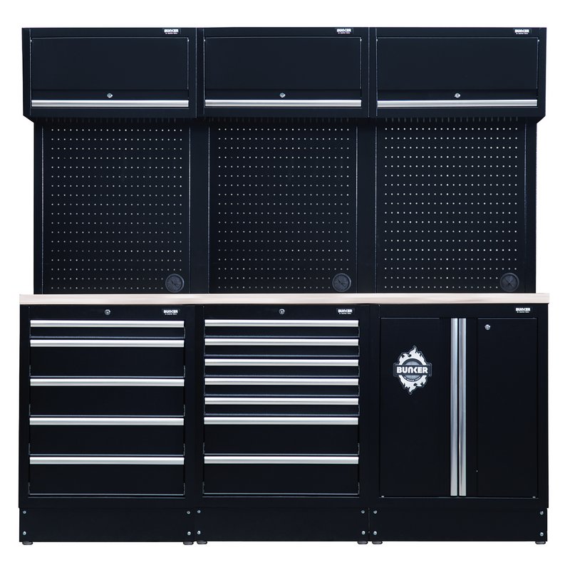 Bunker Modular Storage Combo with Stainless Steel Worktop (14 piece) 04415