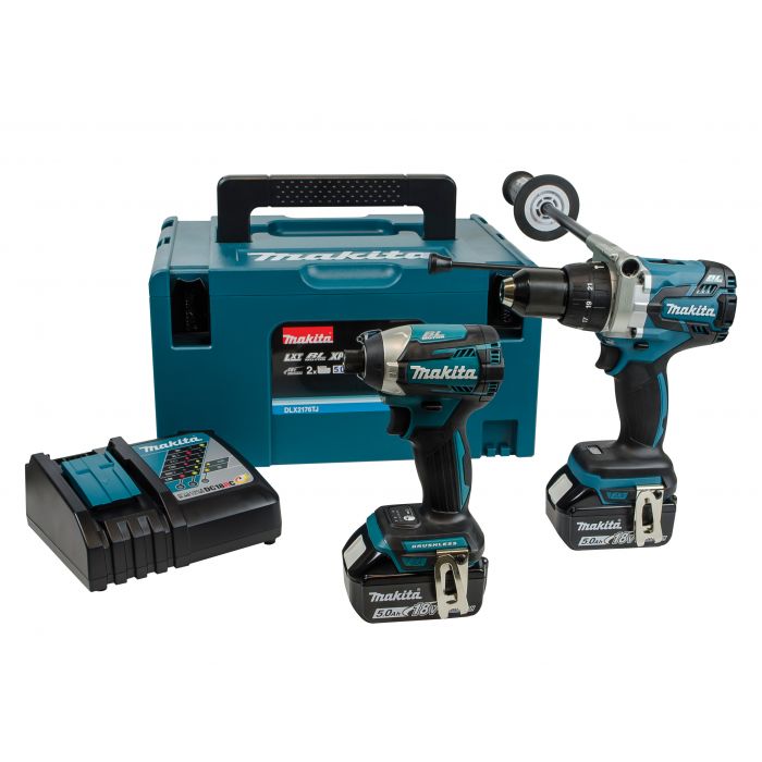 Makita Heavy Duty Brushless Twin Pack with 2 x 5.0Ah DLX2176TJ