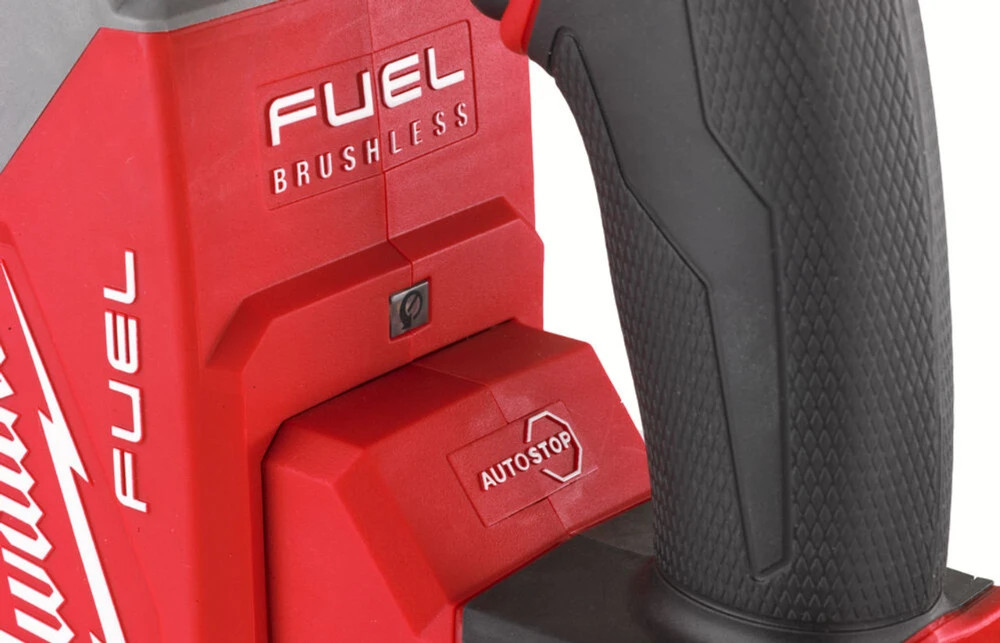 Milwaukee M18 Fuel 4 mode drill and rotary hammer, hammer only, rotation only and selectable work position of the chisel (variolock) for maximum versatility