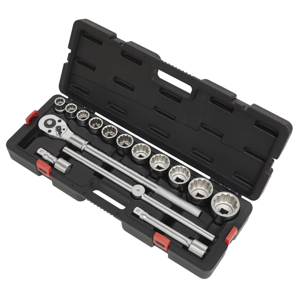 Sealey Socket Set 3/4"Sq Drive 12-point WallDrive® 15pc Metric AK2583