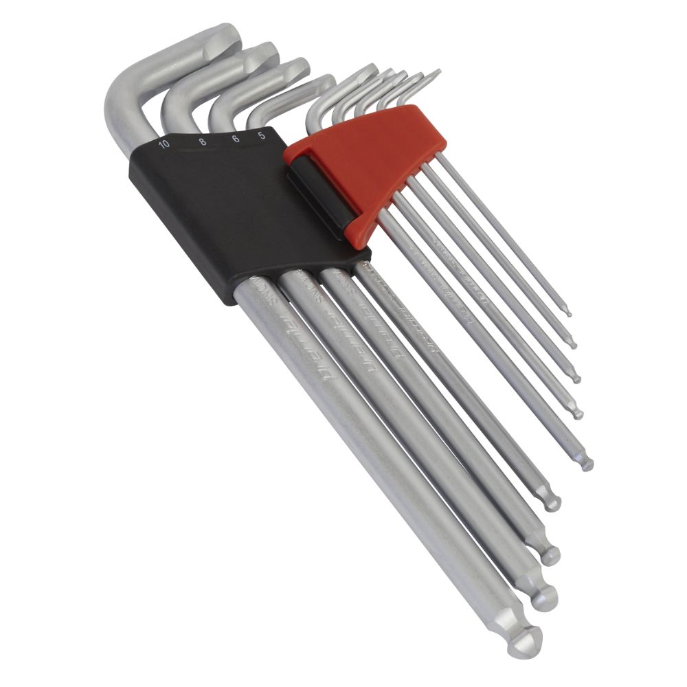 Sealey Ball-End Hex Key Set 9pc Lock-On - Metric AK7180