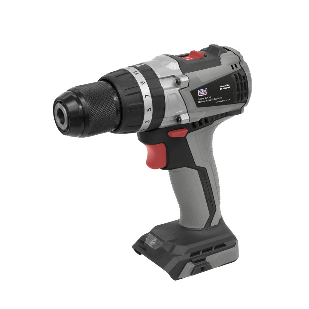 Sealey Brushless Hammer Drill/Driver Ø13mm 20V SV20 Series - Body Only CP20VDDX