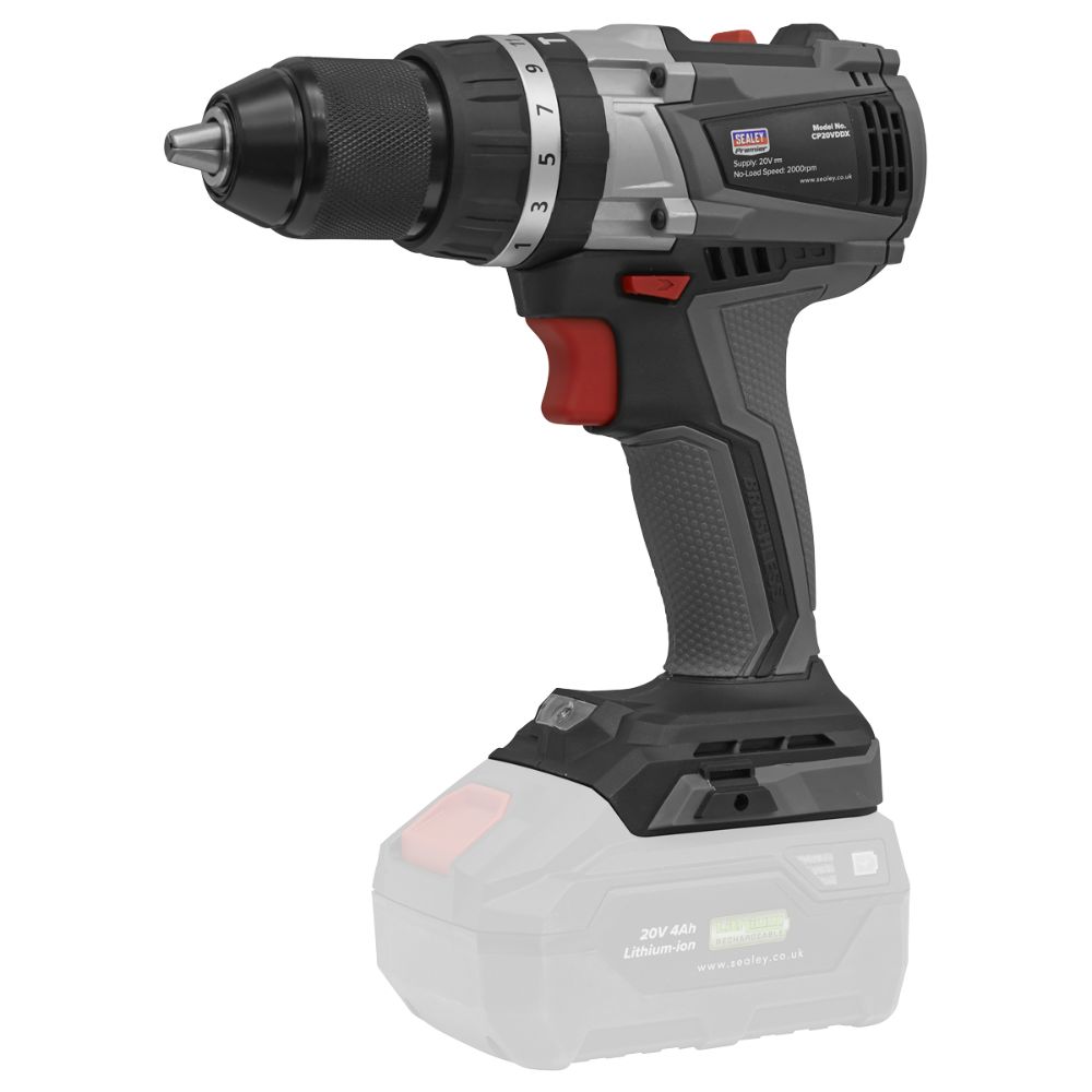 Sealey Brushless Hammer Drill/Driver Ø13mm 20V SV20 Series - Body Only CP20VDDX