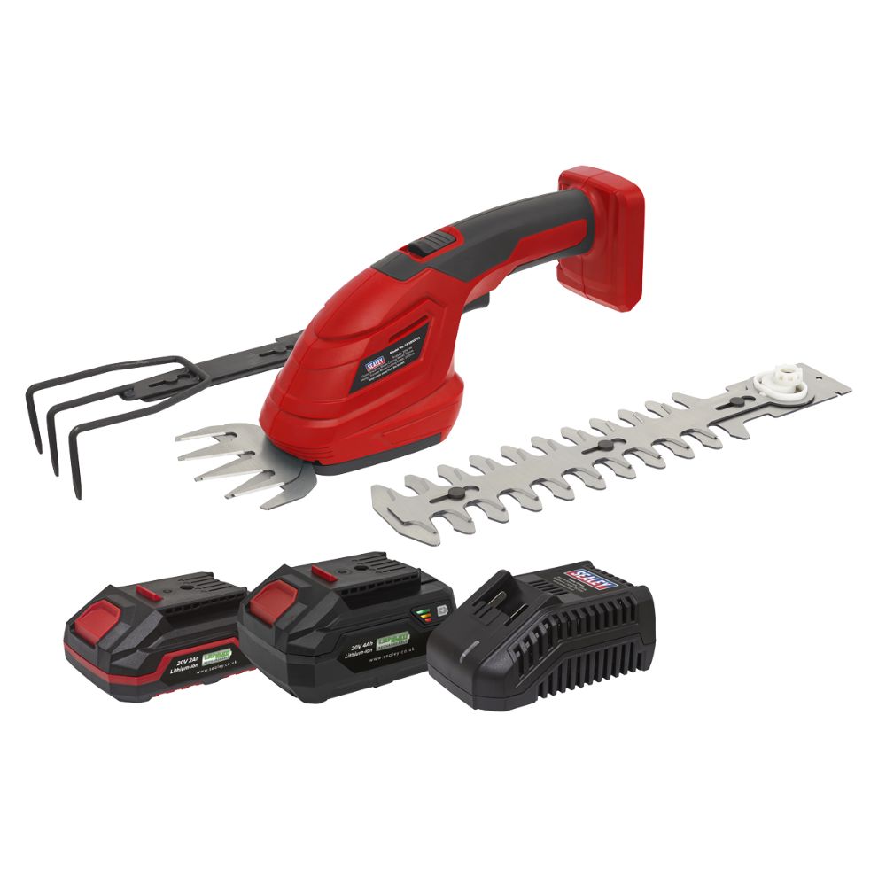 Sealey Cordless 3-in-1 Garden Tool Kit 20V SV20 Series  2 Batteries CP20VGT3KIT