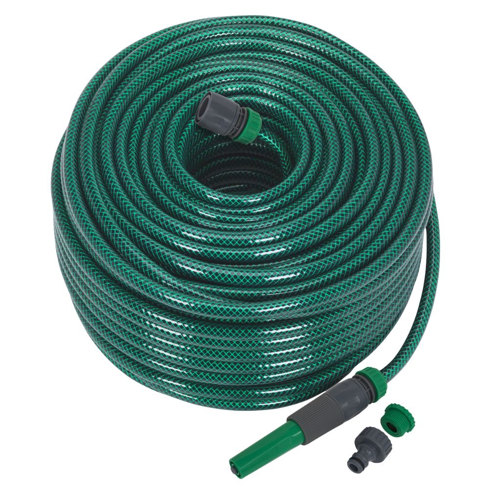 Sealey Water Hose 80m with Fittings GH80R