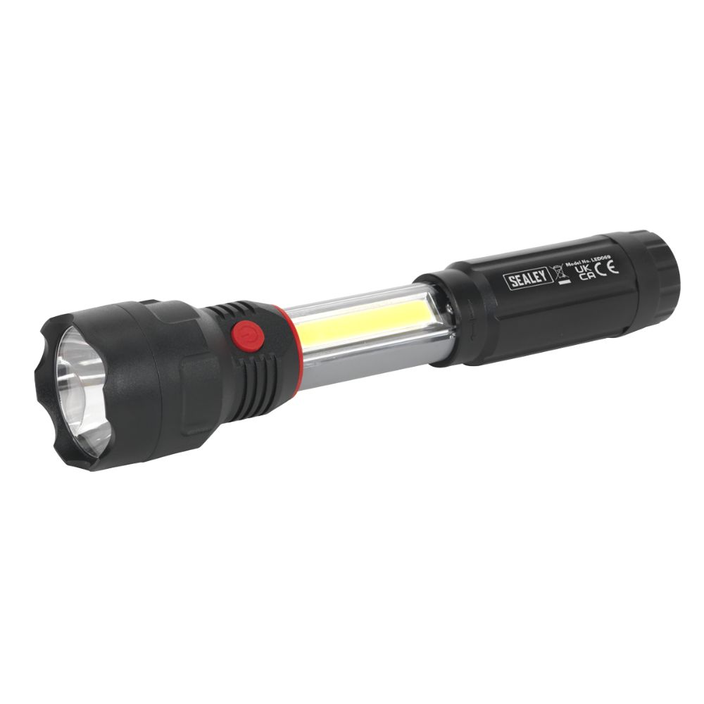 Sealey Torch/Inspection Light 3W COB & 3W LED 4 x AAA Cell LED069