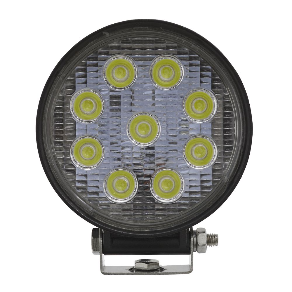 Sealey Round Work Light with Mounting Bracket 27W SMD LED LED3R